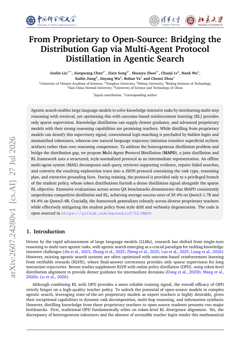 From Proprietary to Open-Source: Bridging the Distribution Gap via Multi-Agent Protocol Distillation in Agentic Search
