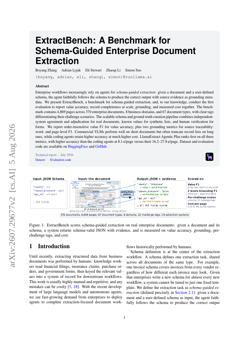 ExtractBench: A Benchmark for Schema-Guided Enterprise Document Extraction