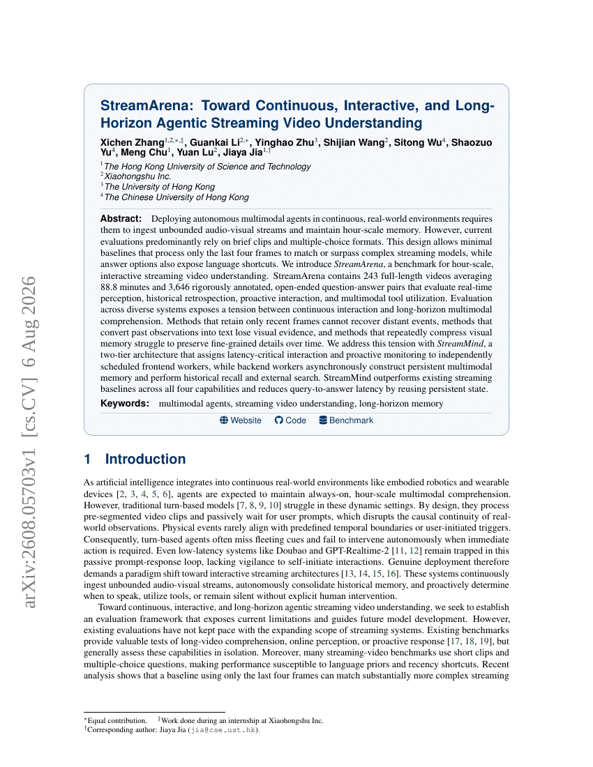 StreamArena: Toward Continuous, Interactive, and Long-Horizon Agentic Streaming Video Understanding