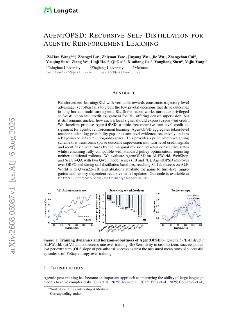AGENTOPSD: RECURSIVE SELF-DISTILLATION FOR AGENTIC REINFORCEMENT LEARNING