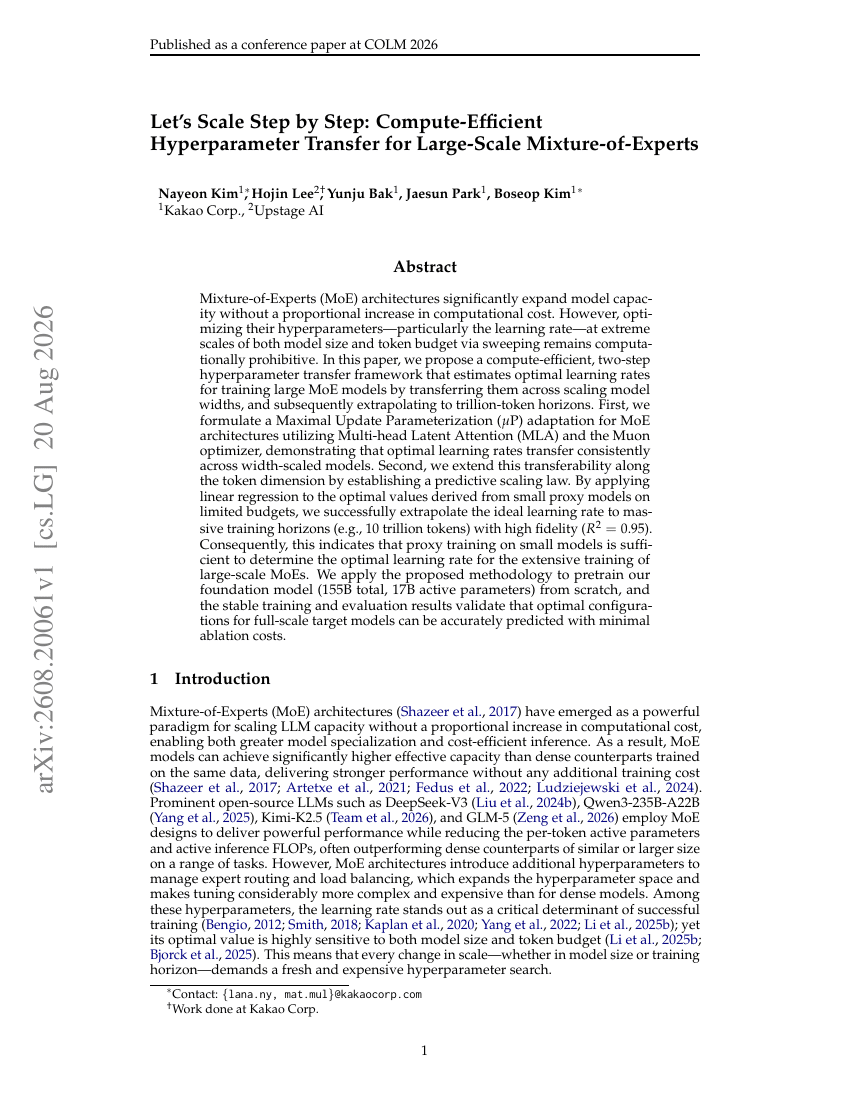 Let’s Scale Step by Step: Compute-Efficient Hyperparameter Transfer for Large-Scale Mixture-of-Experts