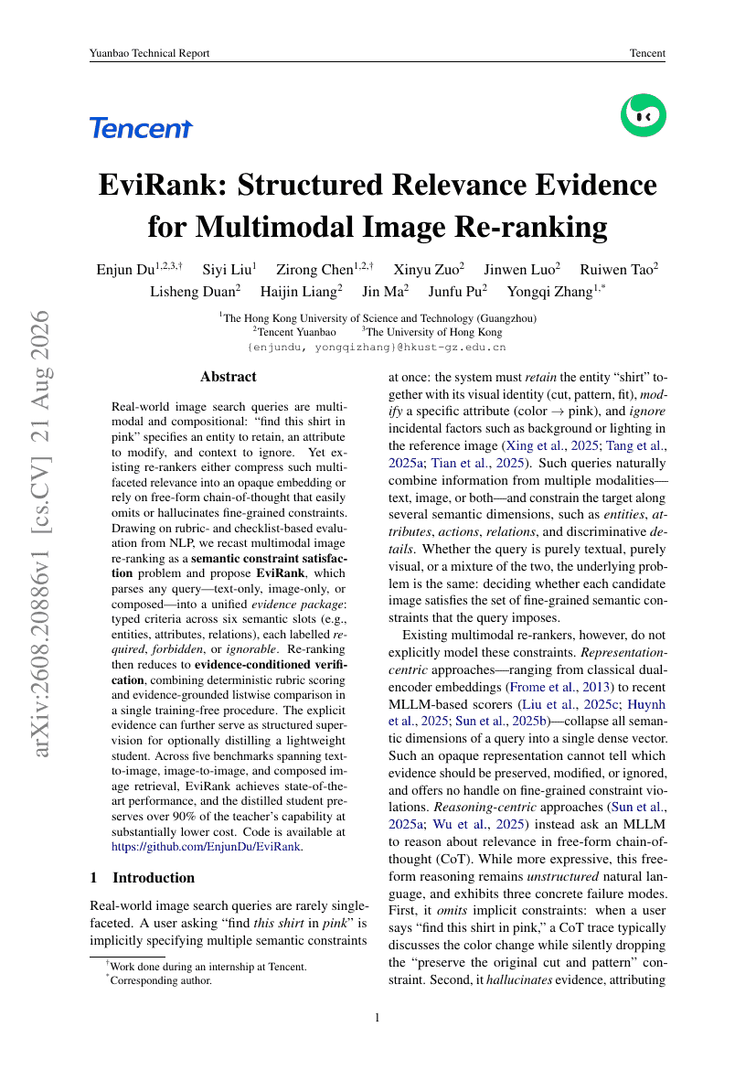 EviRank: Structured Relevance Evidence for Multimodal Image Re-ranking