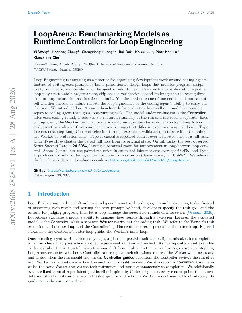 LoopArena: Benchmarking Models as Runtime Controllers for Loop Engineering
