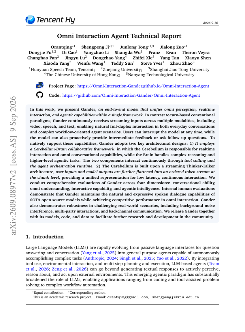 Omni Interaction Agent Technical Report