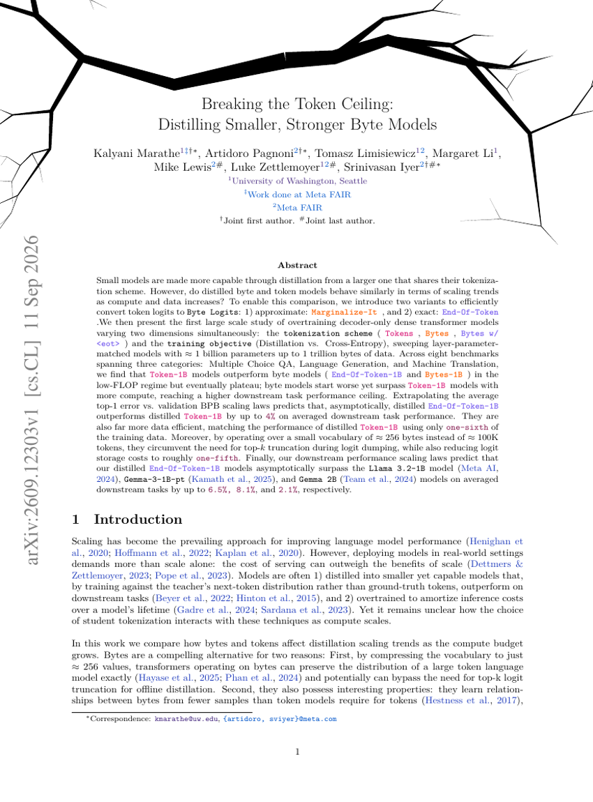 Breaking the Token Ceiling: Distilling Smaller, Stronger Byte Models