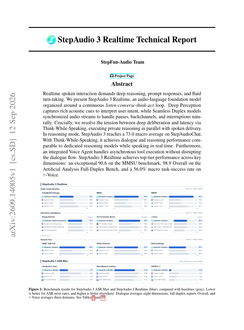 StepAudio 3 Realtime Technical Report