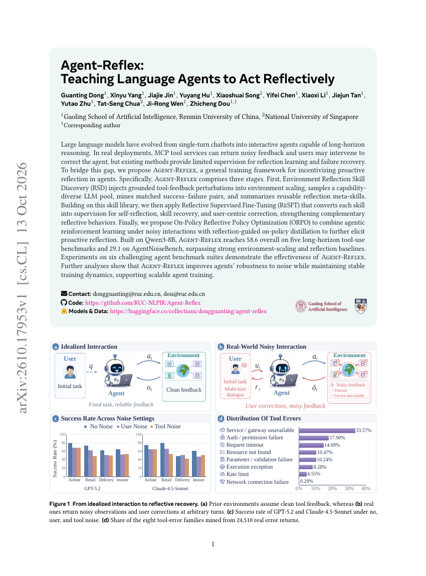 Agent-Reflex: Teaching Language Agents to Act Reflectively