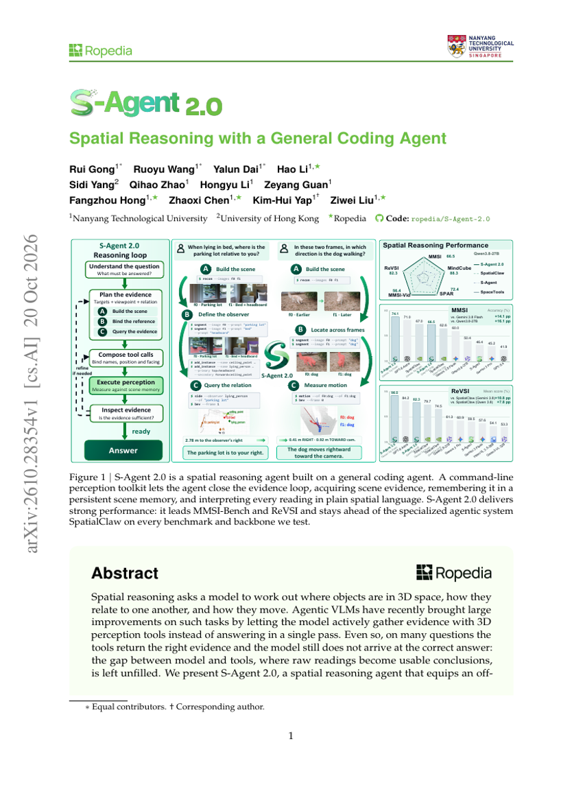 Spatial Reasoning with a General Coding Agent
