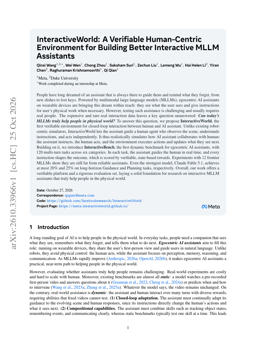 InteractiveWorld: A Verifiable Human-Centric Environment for Building Better Interactive MLLM Assistants