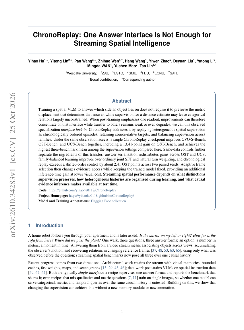 ChronoReplay: One Answer Interface Is Not Enough for Streaming Spatial Intelligence