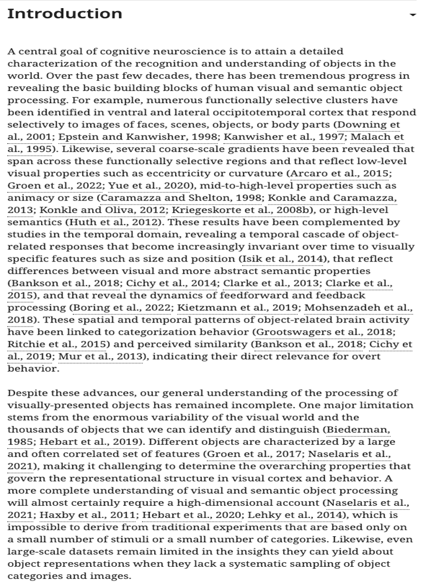 THINGS-data，一个用于研究人类大脑与行为中物体表征的多模态大规模数据集