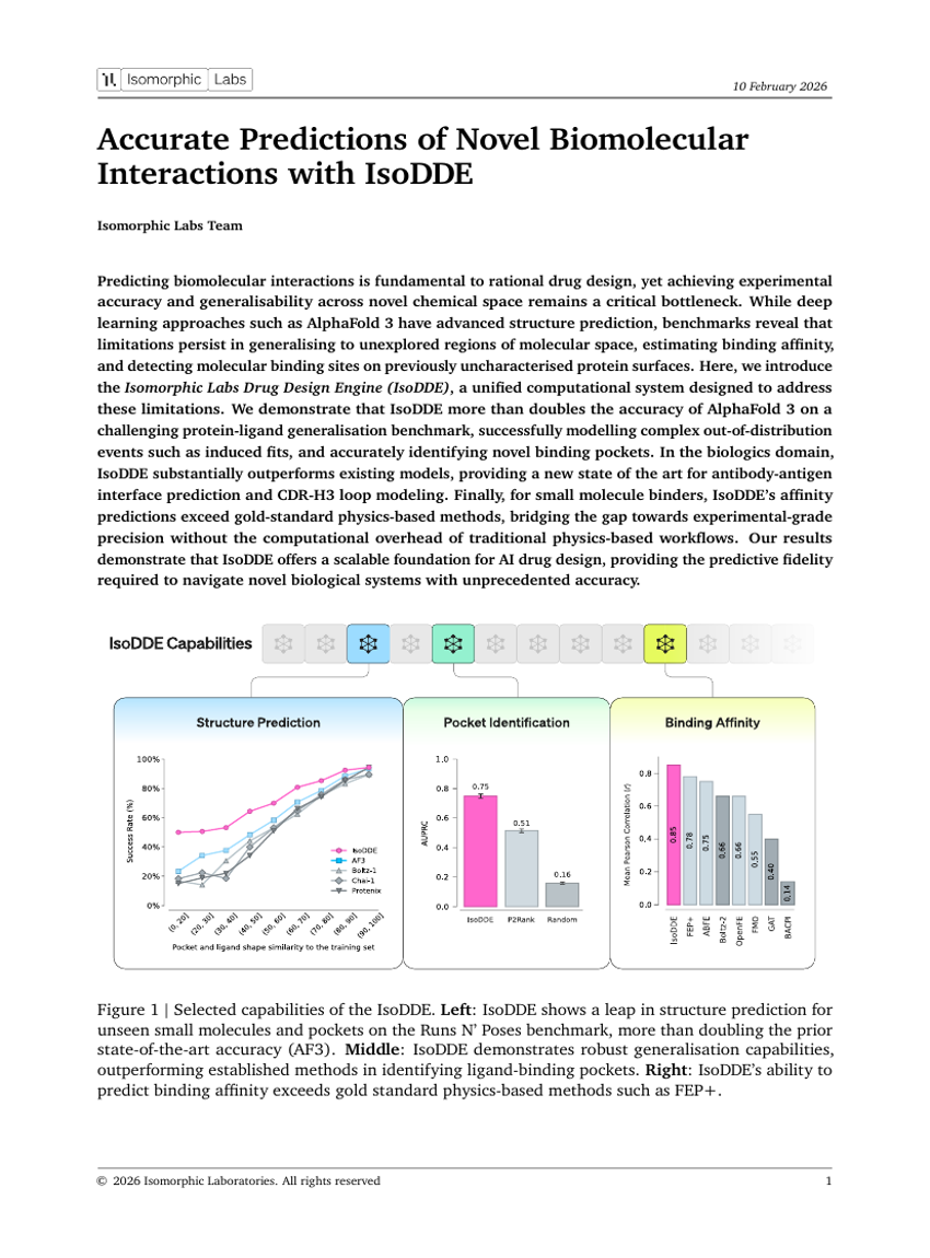 利用 IsoDDE 对新型生物分子相互作用进行准确预测