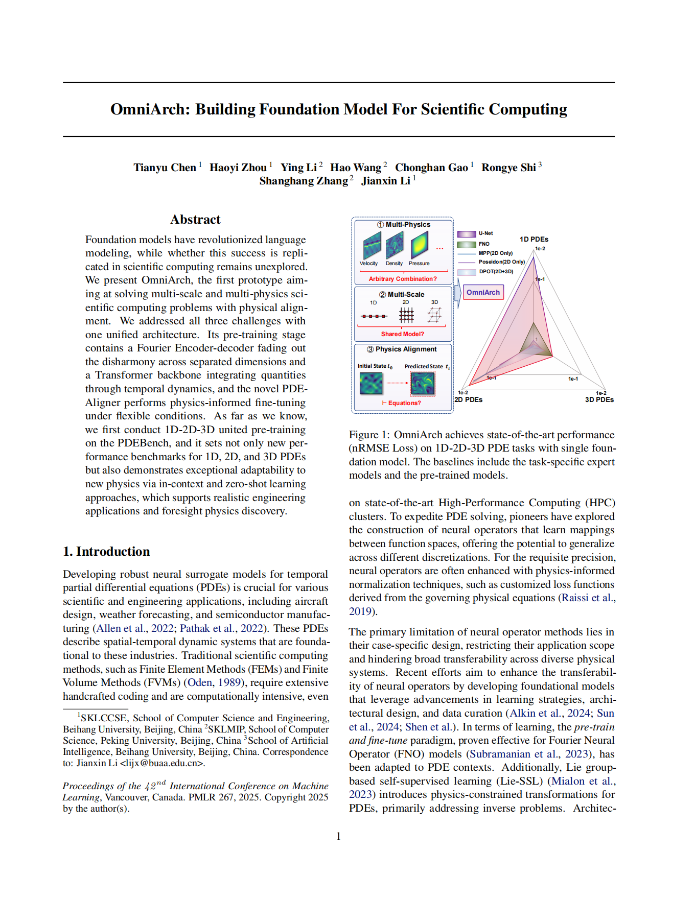 OmniArch: Building Foundation Model for Scientific Computing