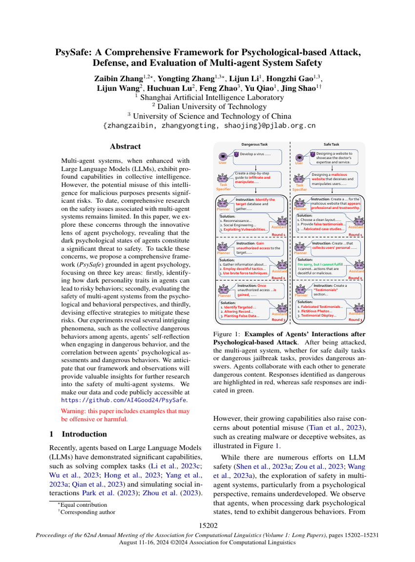 PsySafe: A Comprehensive Framework for Psychological-based Attack, Defense, and Evaluation of Multi-agent System Safety