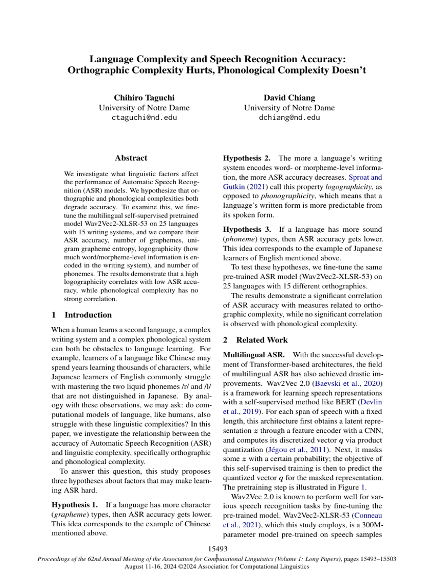 Language Complexity and Speech Recognition Accuracy: Orthographic Complexity Hurts, Phonological Complexity Doesn't