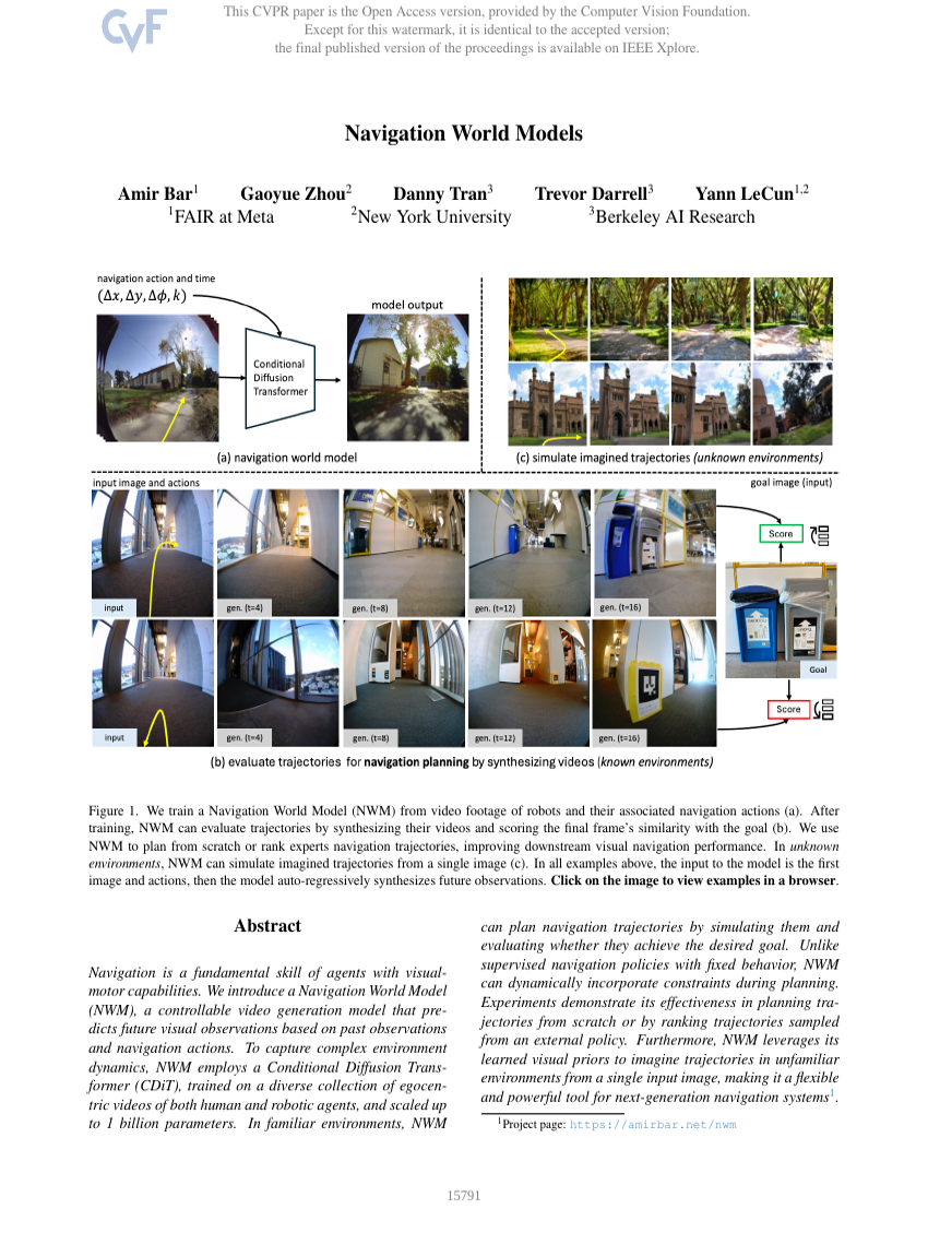 Navigation World Models