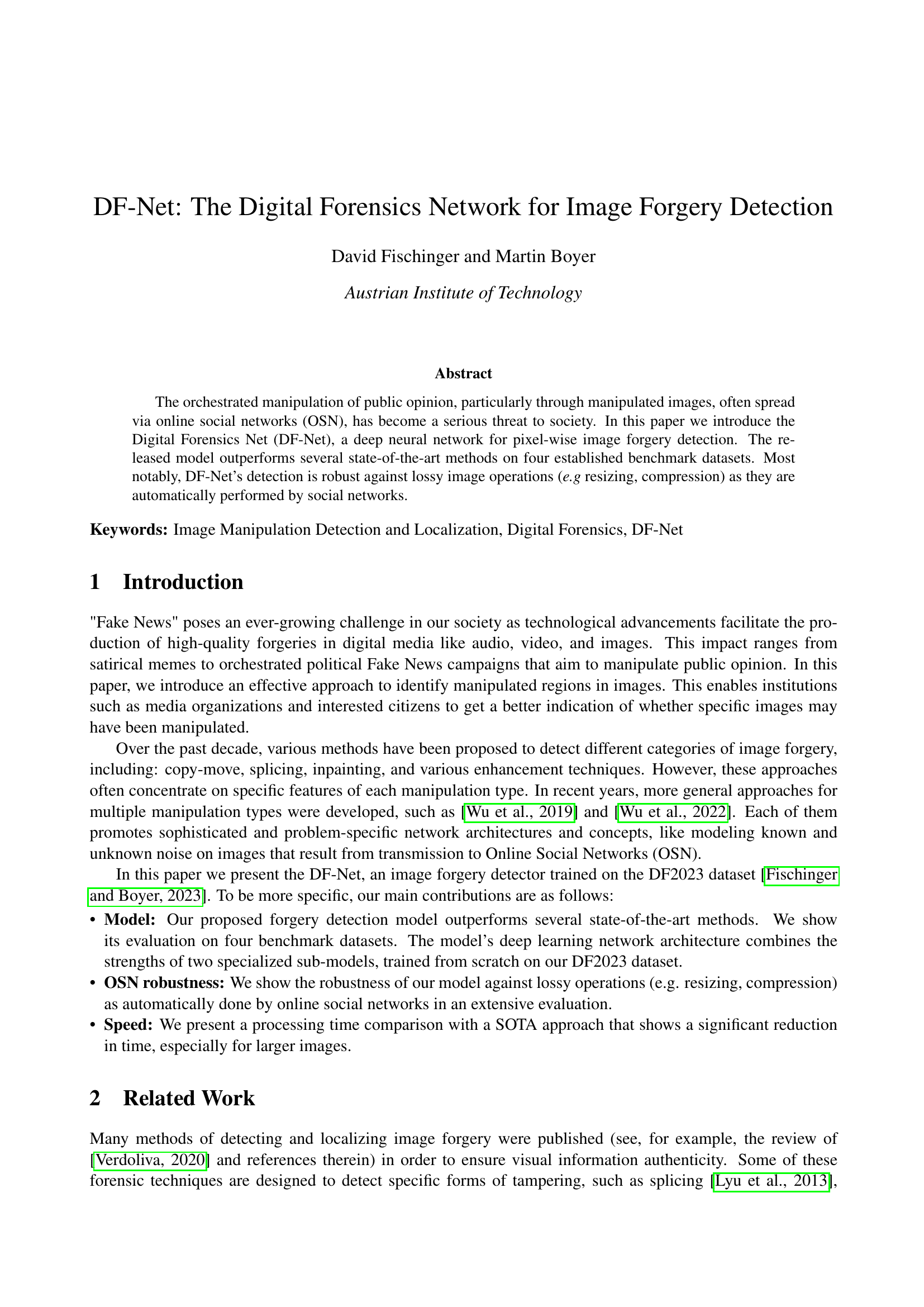 DF-Net: Das Digital Forensics Network zur Bildmanipulationserkennung