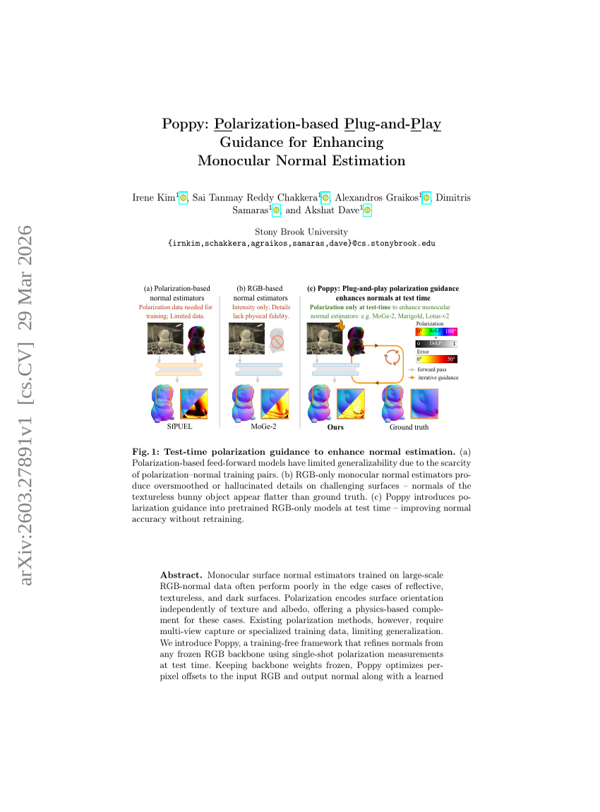 Poppy: Polarization-based Plug-and-Play Guidance for Enhancing Monocular Normal Estimation