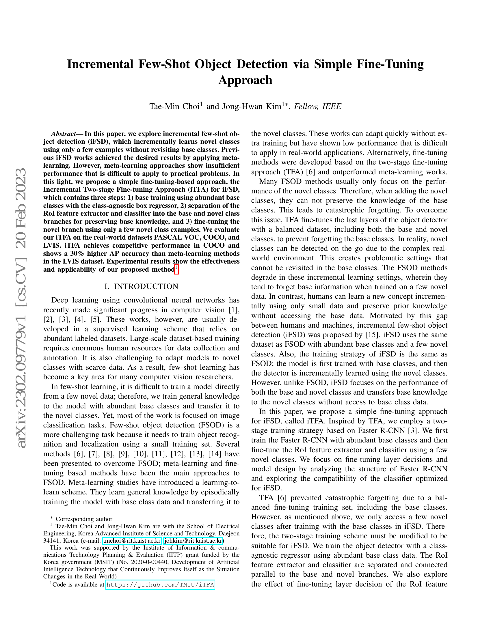 Apprentissage peu supervisé incrémental par quantification vectorielle dans l’espace embarqué profond