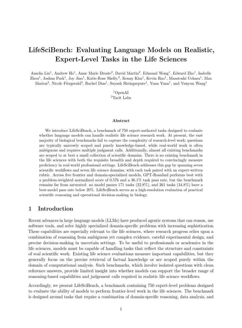LifeSciBench: Evaluating Language Models on Realistic, Expert-Level Tasks in the Life Sciences