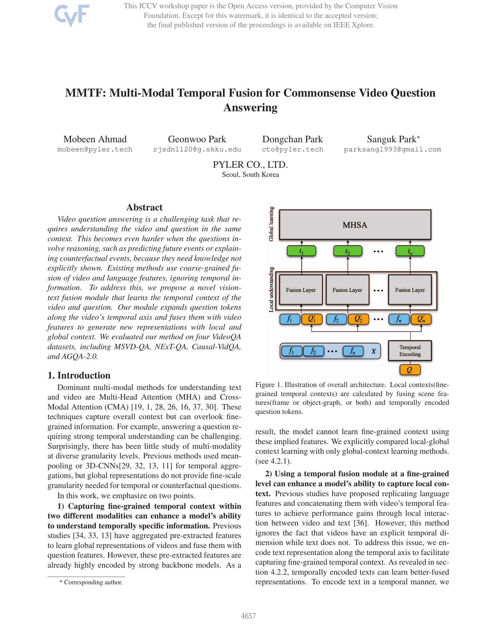 MMTF:用于常识视频问答的多模态时序融合