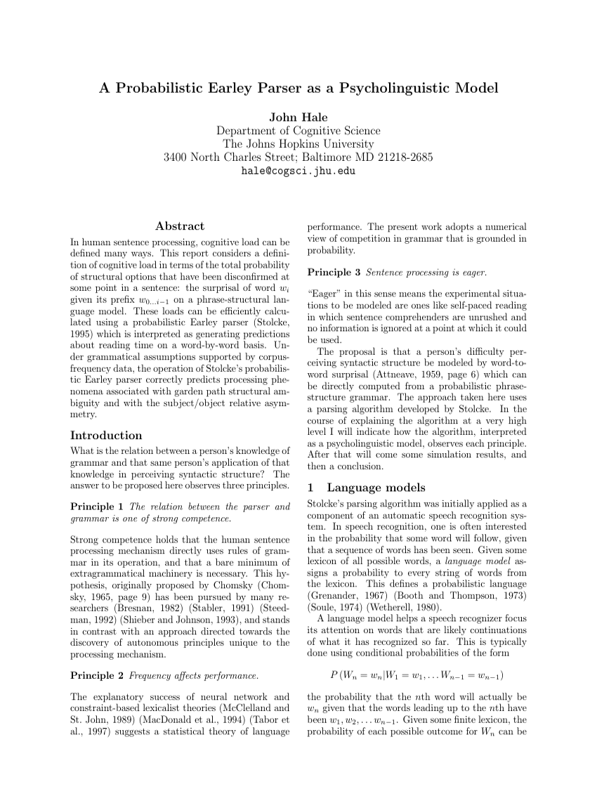 A Probabilistic Earley Parser as a Psycholinguistic Model