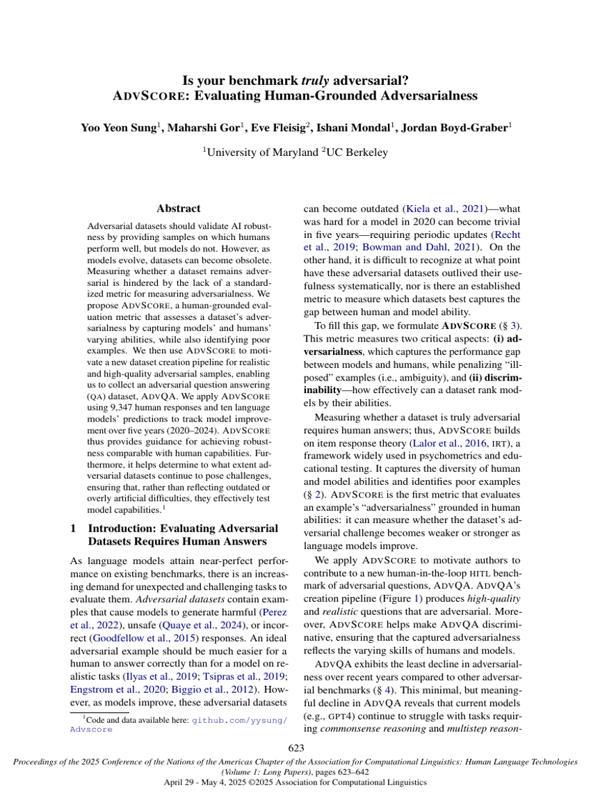 Is your benchmark truly adversarial? ADVSCORE: Evaluating Human-Grounded Adversarialness