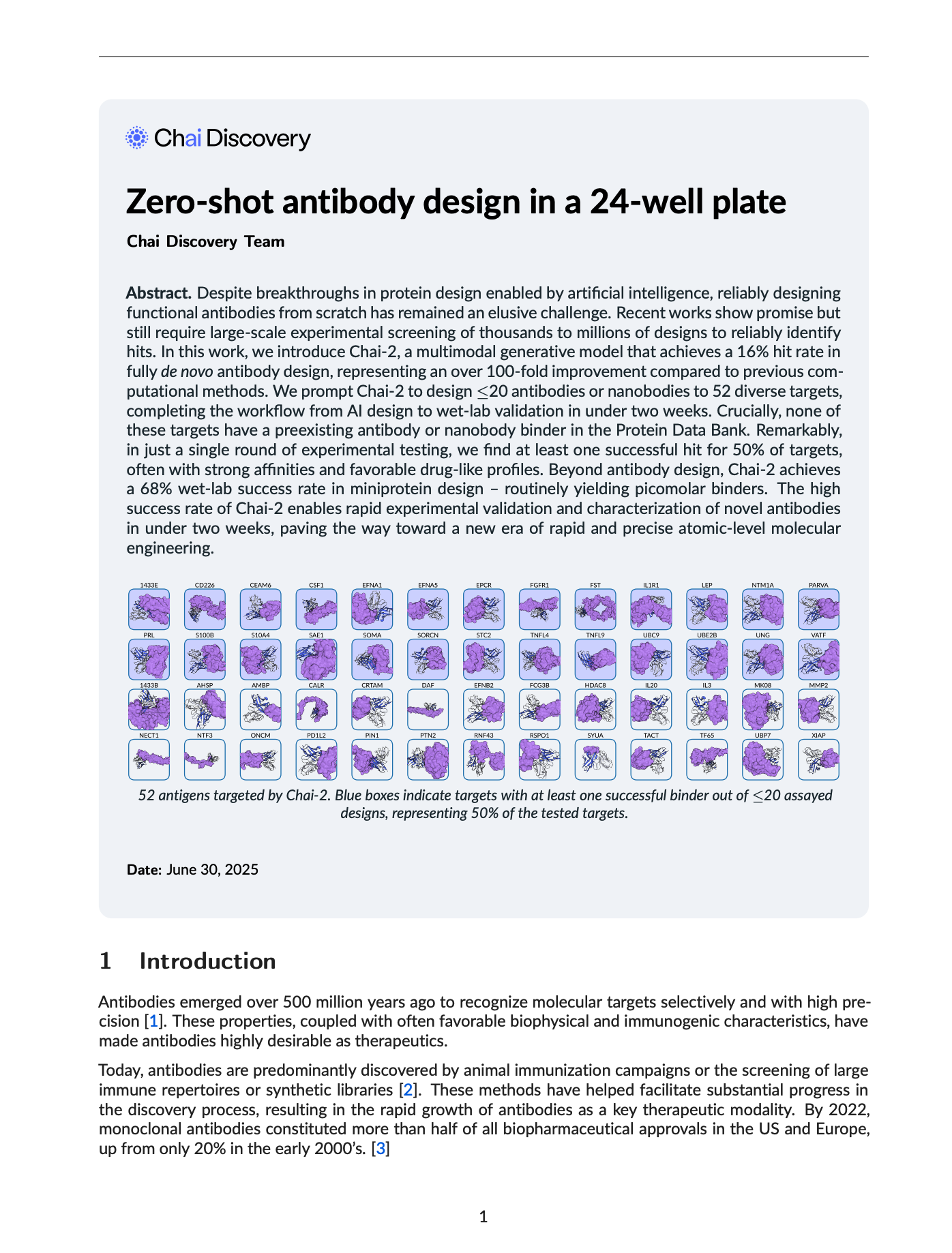 Zero-shot antibody design in a 24-well plate