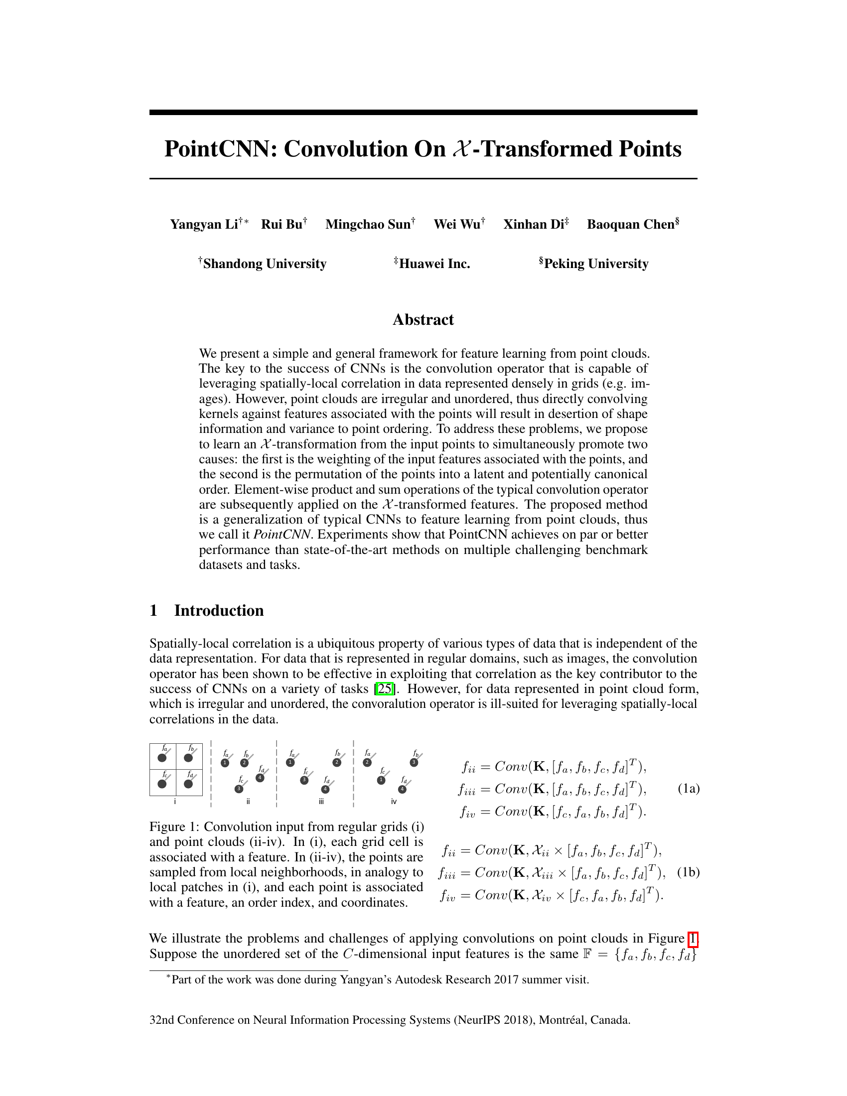 PointCNN : Convolution sur des points transformés par X