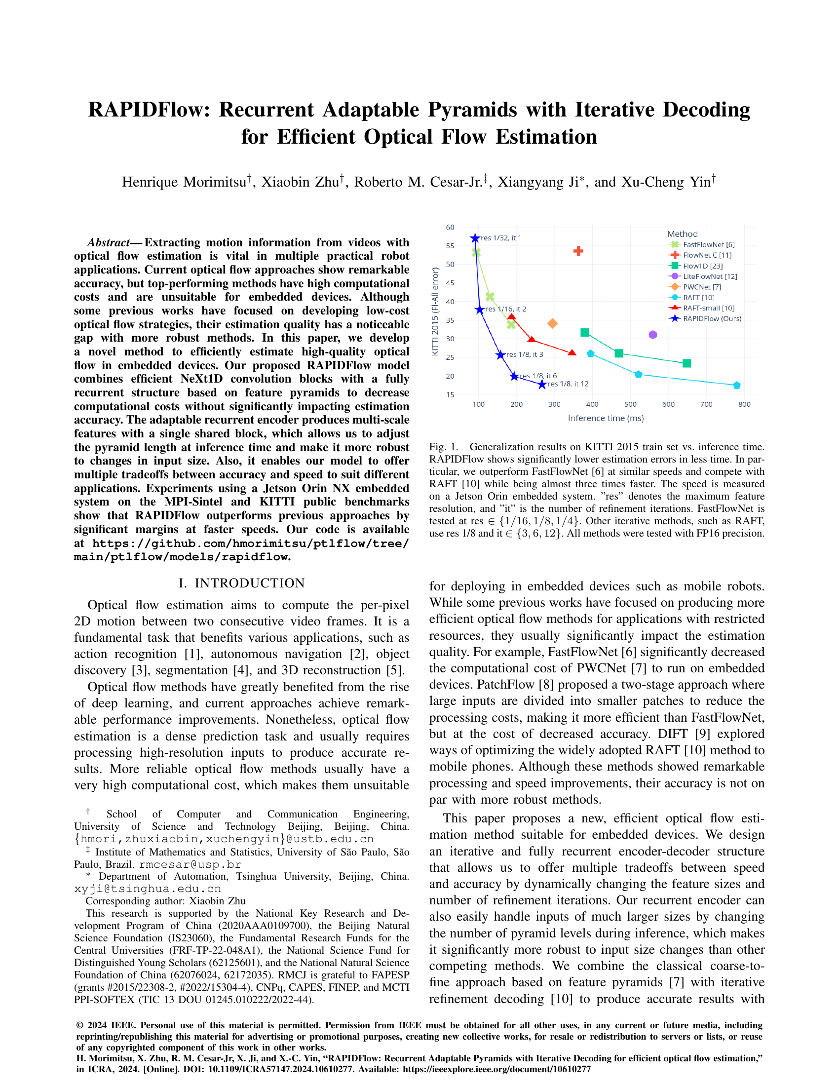 RAPIDFlow: Recurrent Adaptable Pyramids with Iterative Decoding for Efficient Optical Flow Estimation
