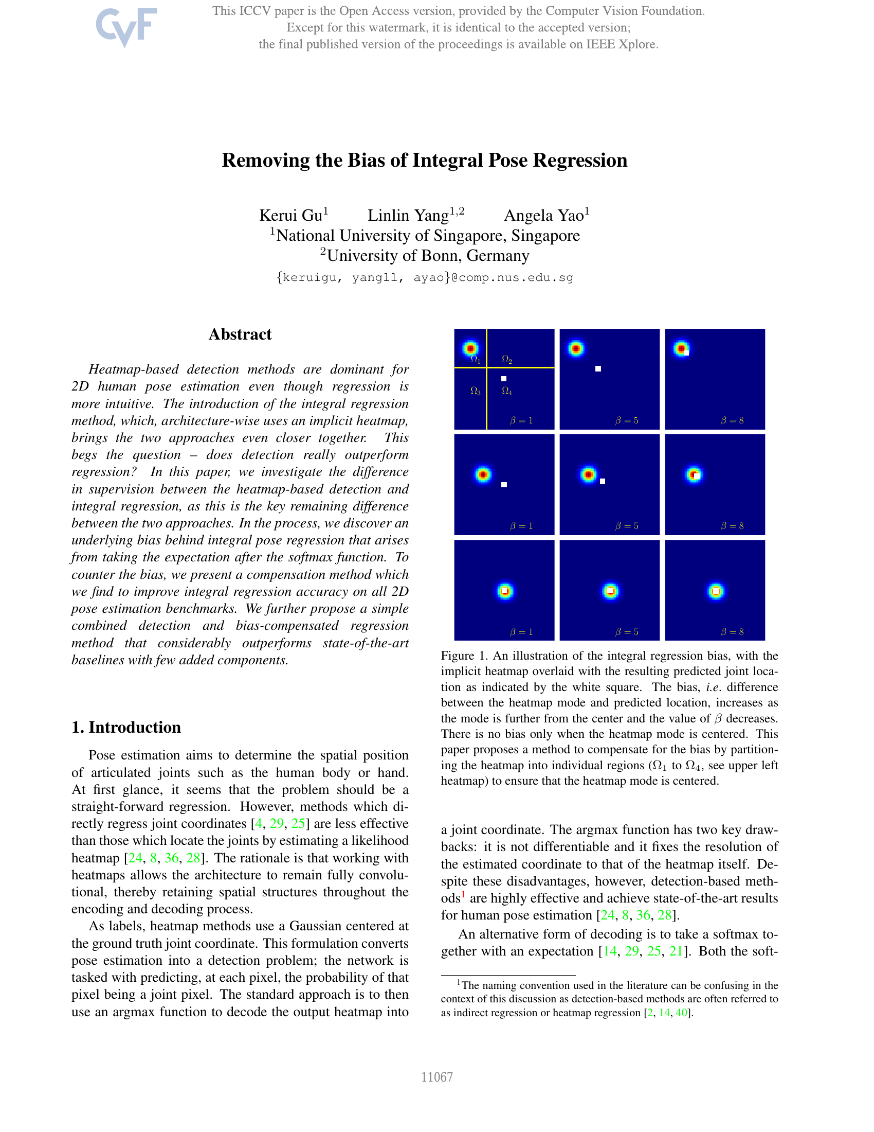 Entfernung des Bias bei der Integral-Pose-Regression