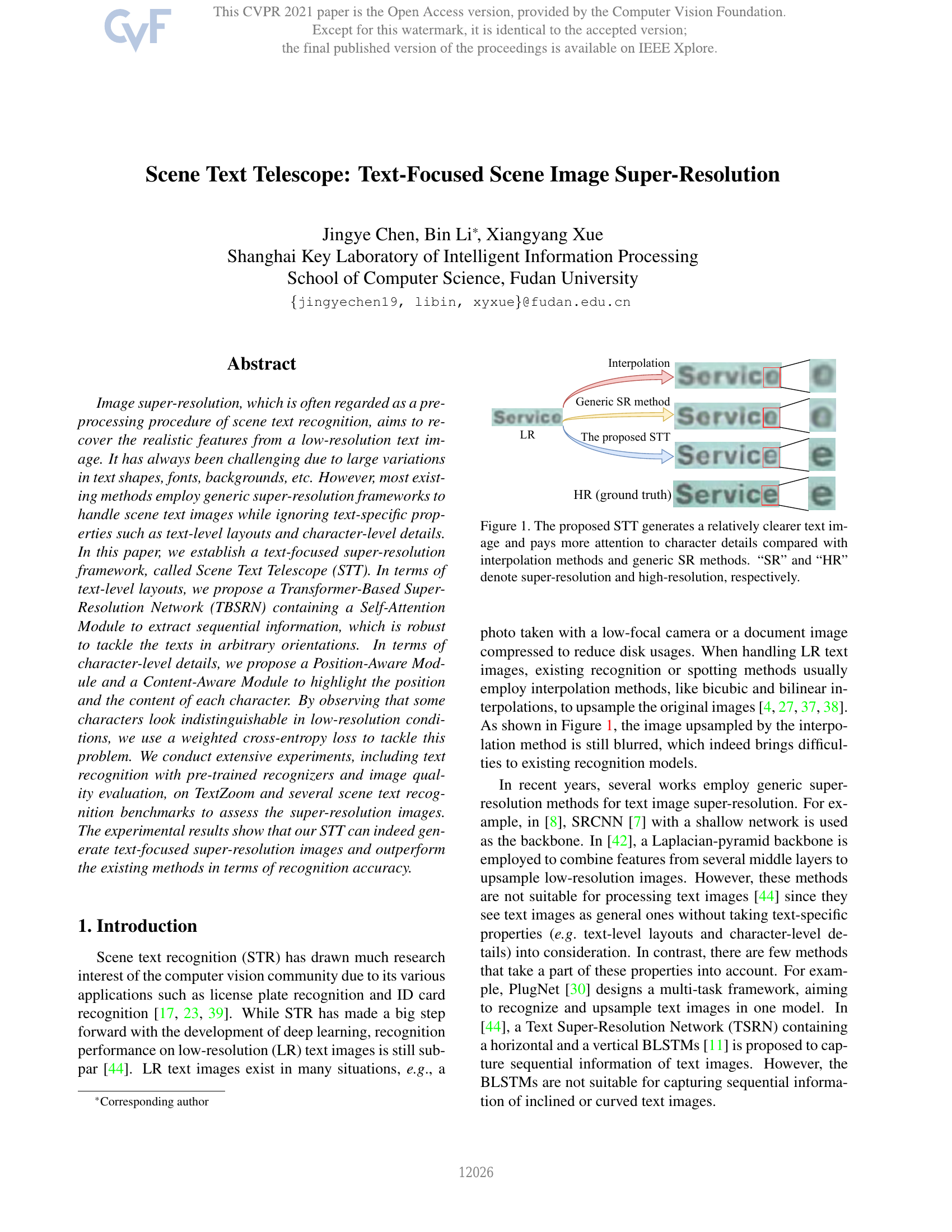 Scene Text Telescope: textbasierte Super-Resolution von Szenenbildern
