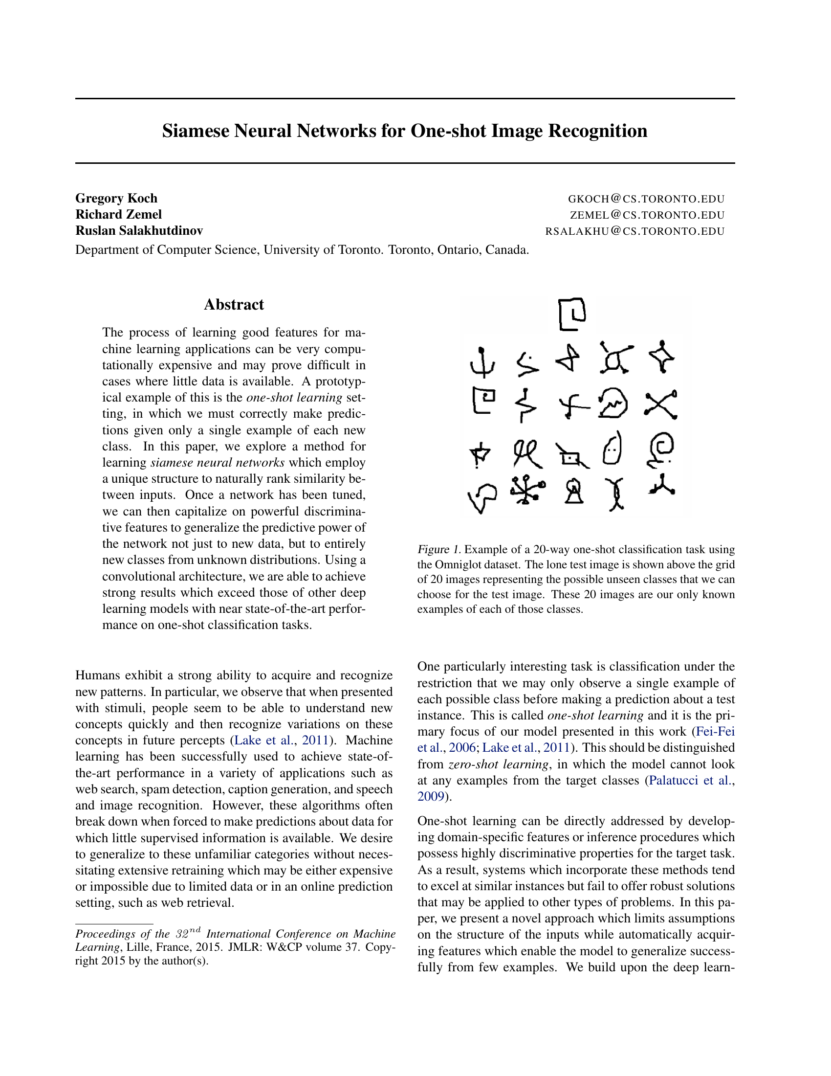 Siamese neural networks for one-shot image recognition