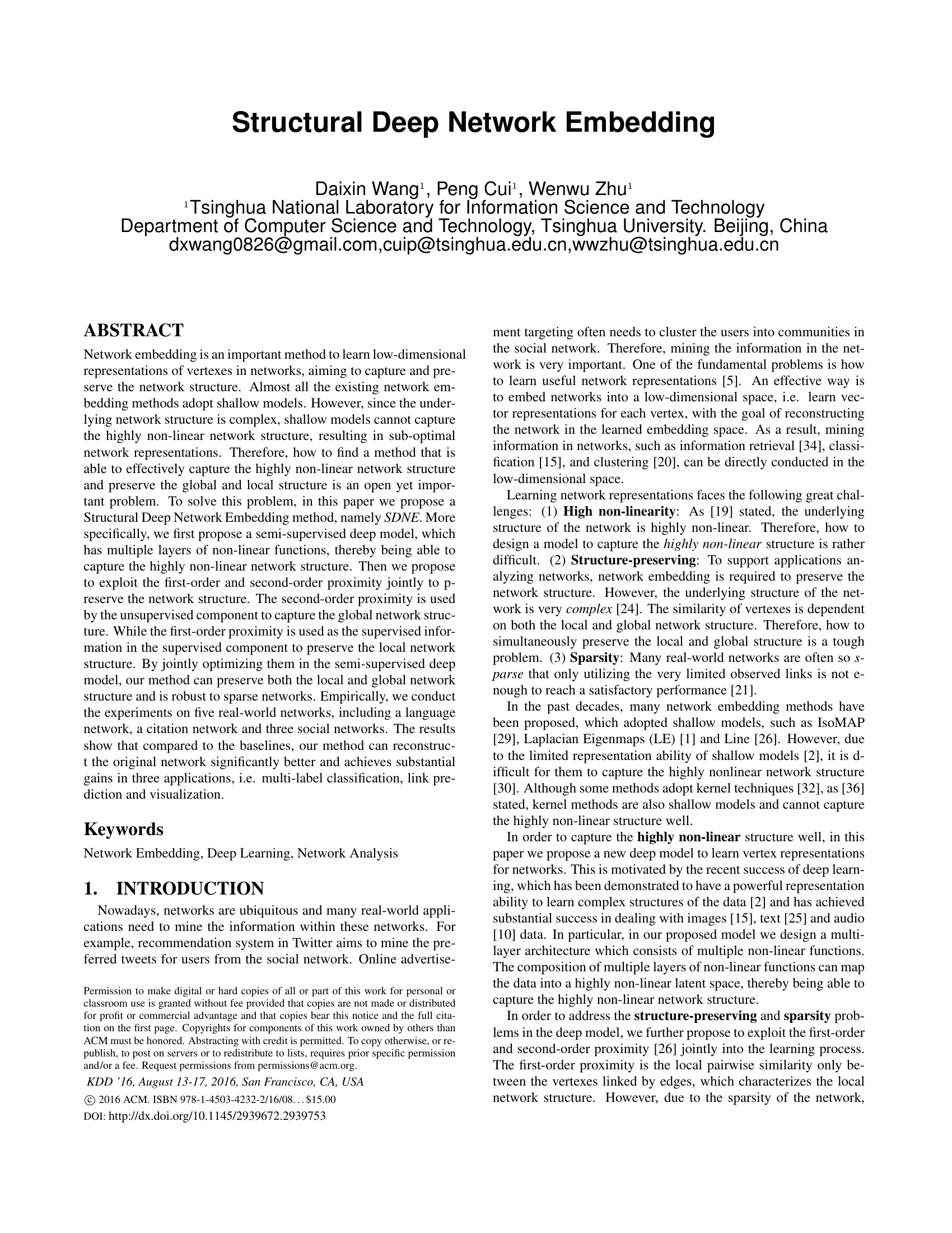 Intégration profonde de réseaux structurés
