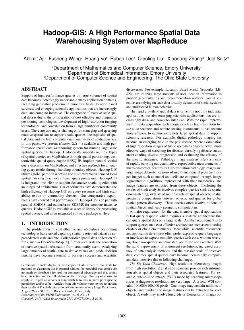 Hadoop-GIS: A High Performance Spatial Data Warehousing System over MapReduce