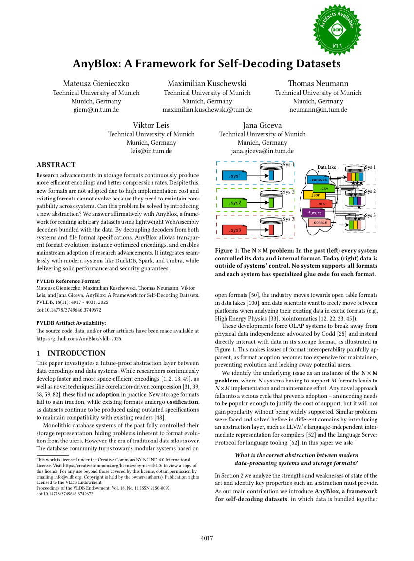 AnyBlox: A Framework for Self-Decoding Datasets